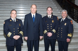 Rep. Galvin with the Canton Avon Fire Chiefs