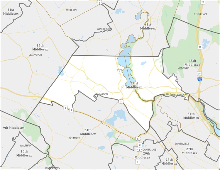 District Map of 23rd Middlesex