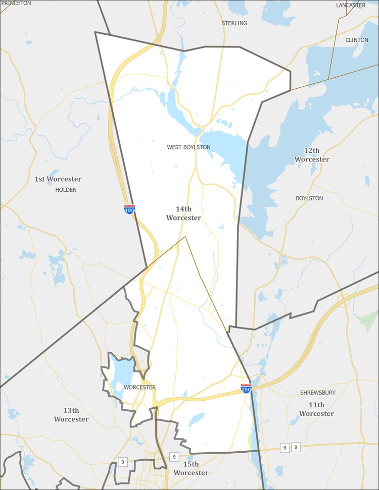 District Map of 14th Worcester