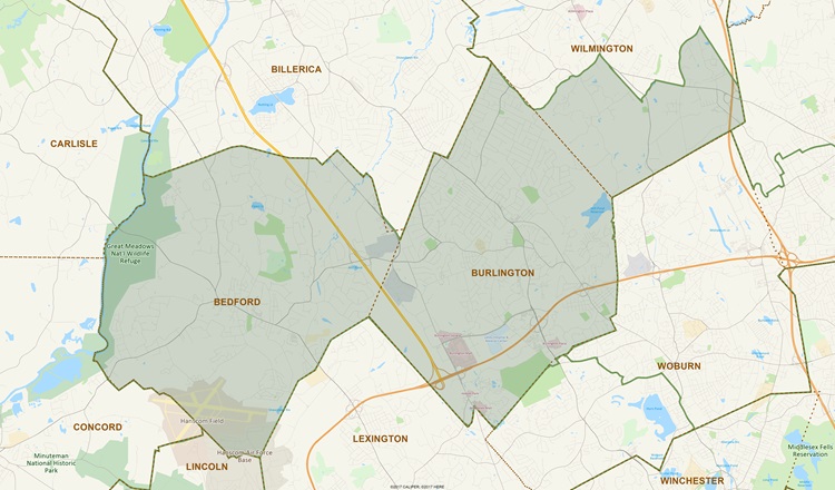 District Map of 21st Middlesex