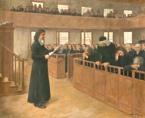 mural of 1697: The Dawn of Tolerance in Massachusetts: Public Repentance of Judge Samuel Sewall for his Action in the Witchcraft Trials