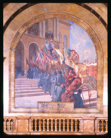 mural of The Return of the Colors to the Custody of the Commonwealth