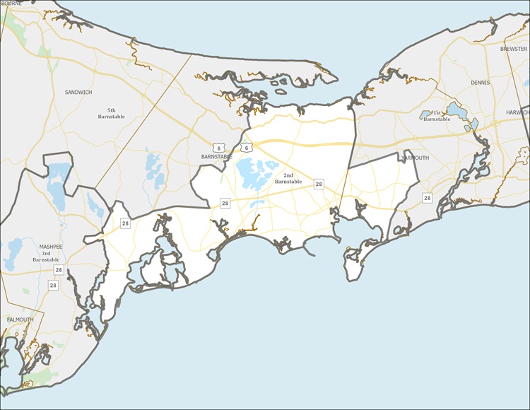 District Map of 2nd Barnstable