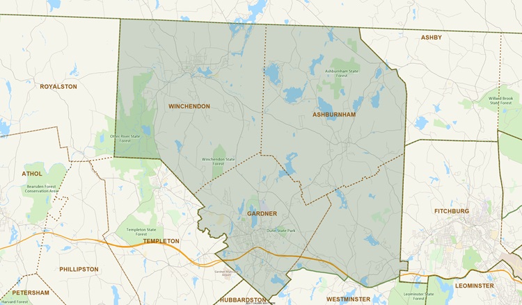 District Map of 2nd Worcester