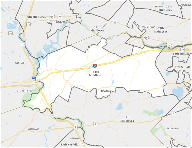 District Map of 11th Middlesex