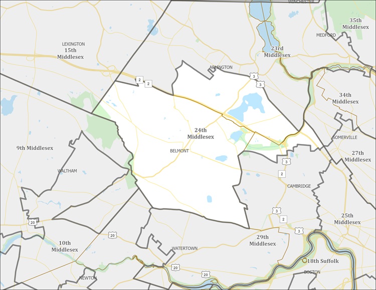 District Map of 24th Middlesex
