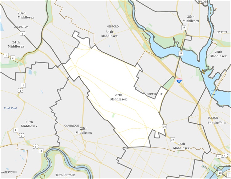 District Map of 27th Middlesex