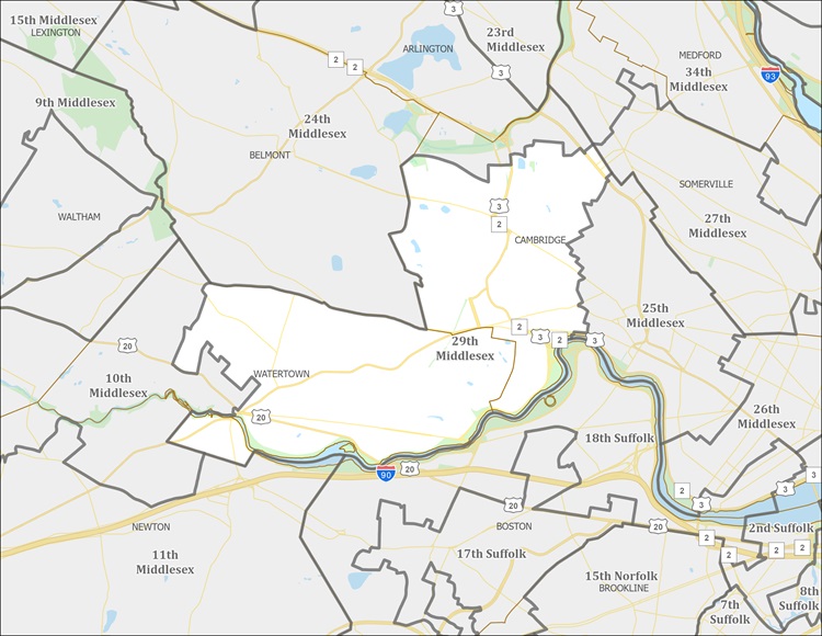 District Map of 29th Middlesex
