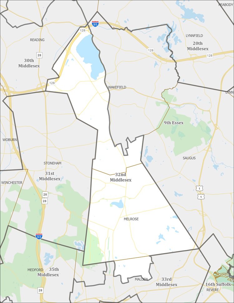 District Map of 32nd Middlesex