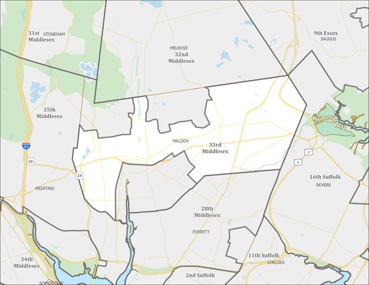 District Map of 33rd Middlesex