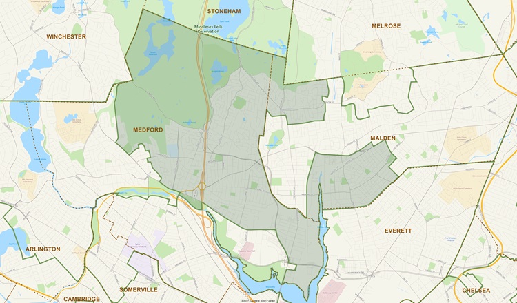 District Map of 35th Middlesex