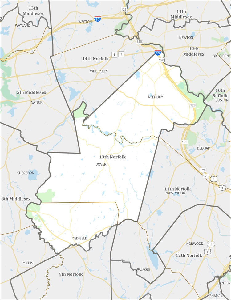 District Map of 13th Norfolk