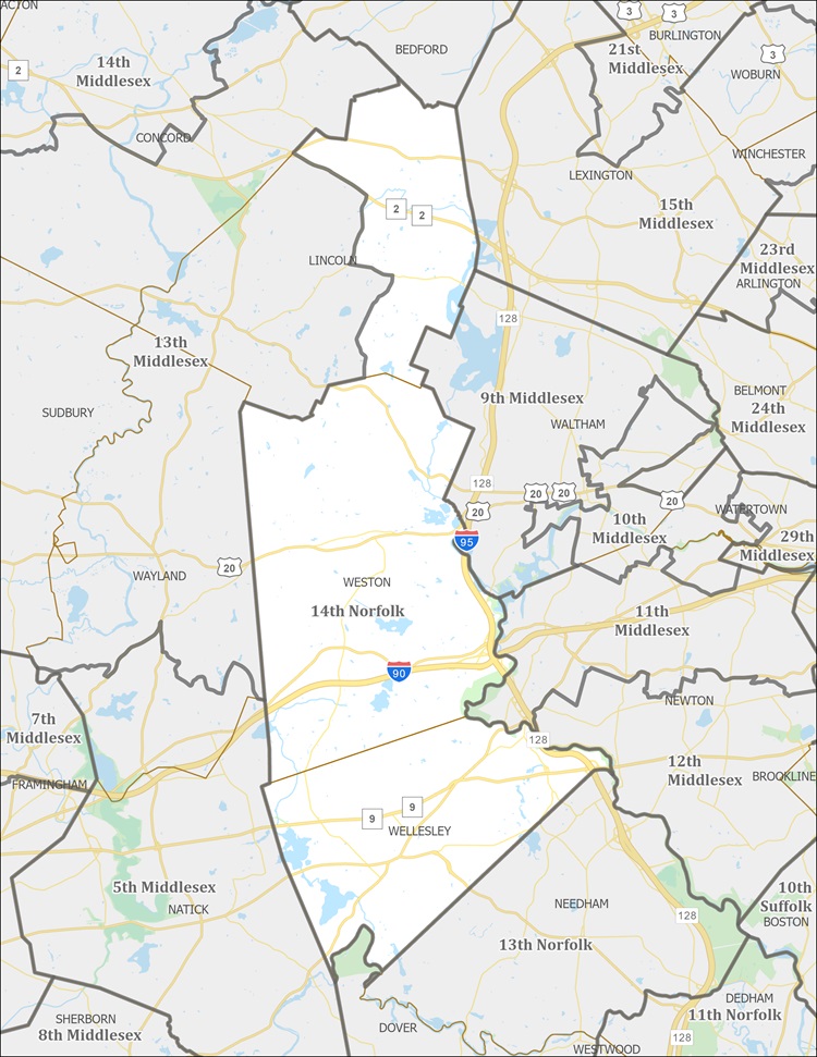 District Map of 14th Norfolk