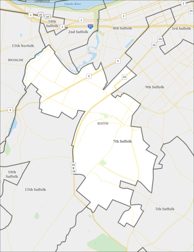 District Map of 7th Suffolk
