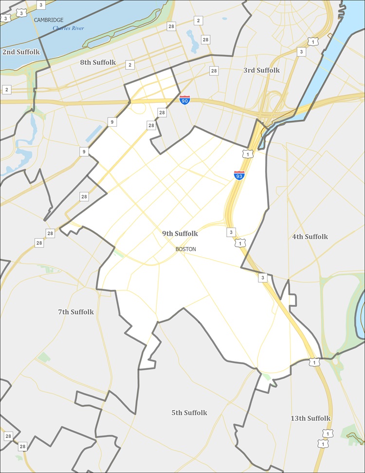 District Map of 9th Suffolk