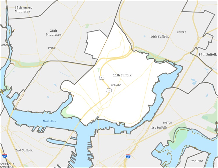 District Map of 11th Suffolk