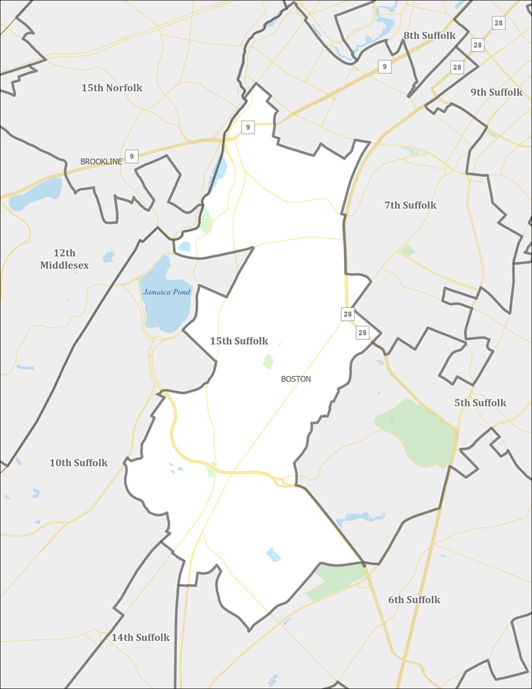 District Map of 15th Suffolk