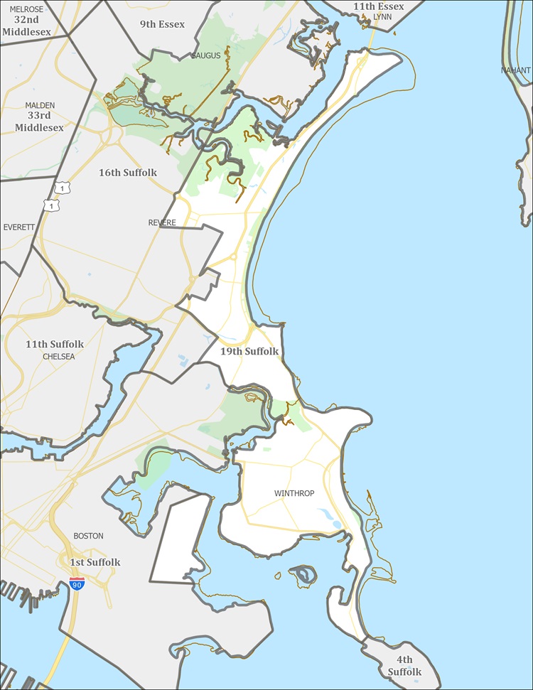 District Map of 19th Suffolk