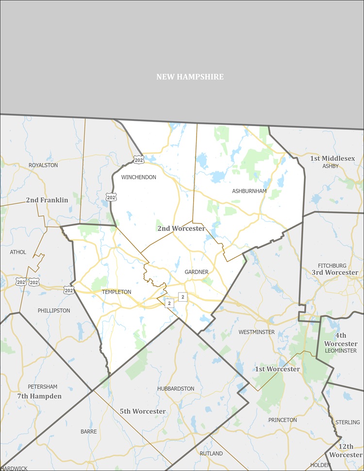 District Map of 2nd Worcester