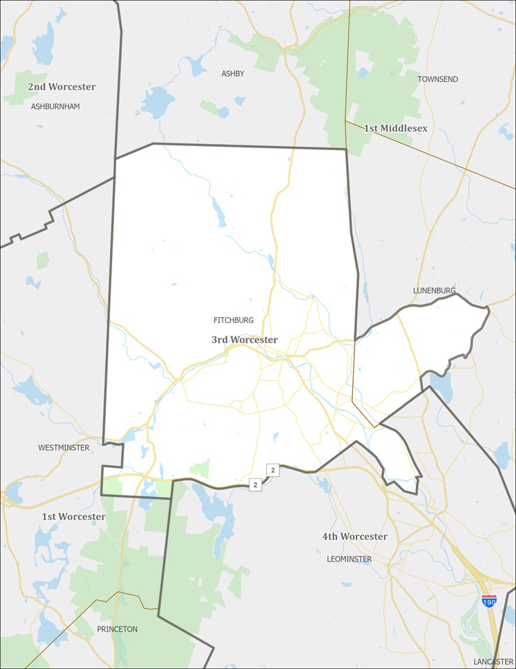 District Map of 3rd Worcester