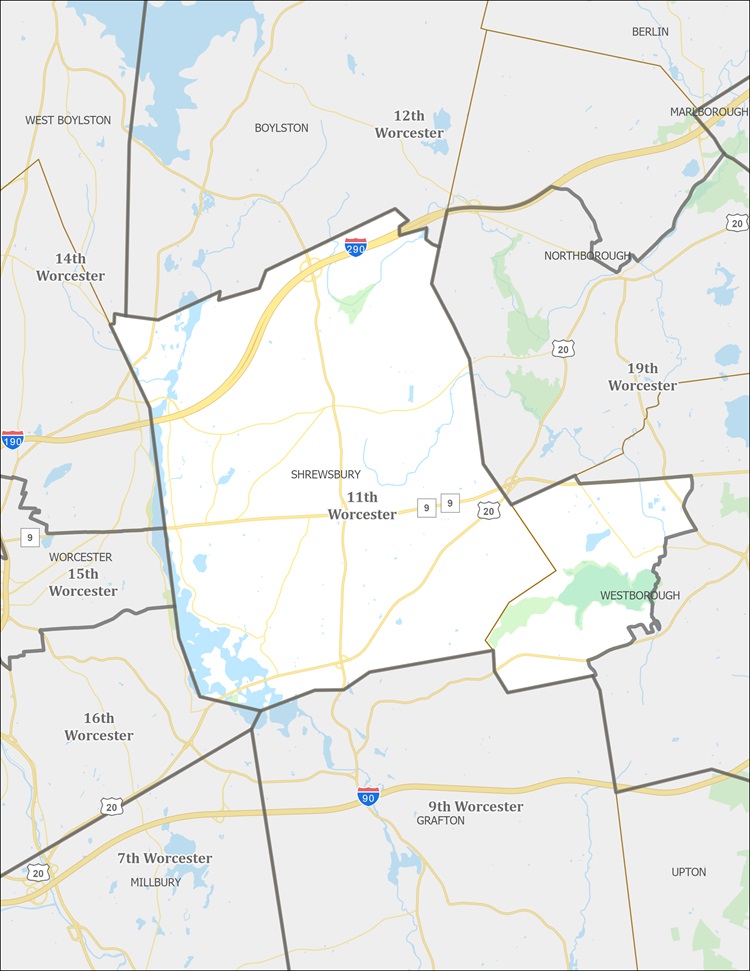 District Map of 11th Worcester