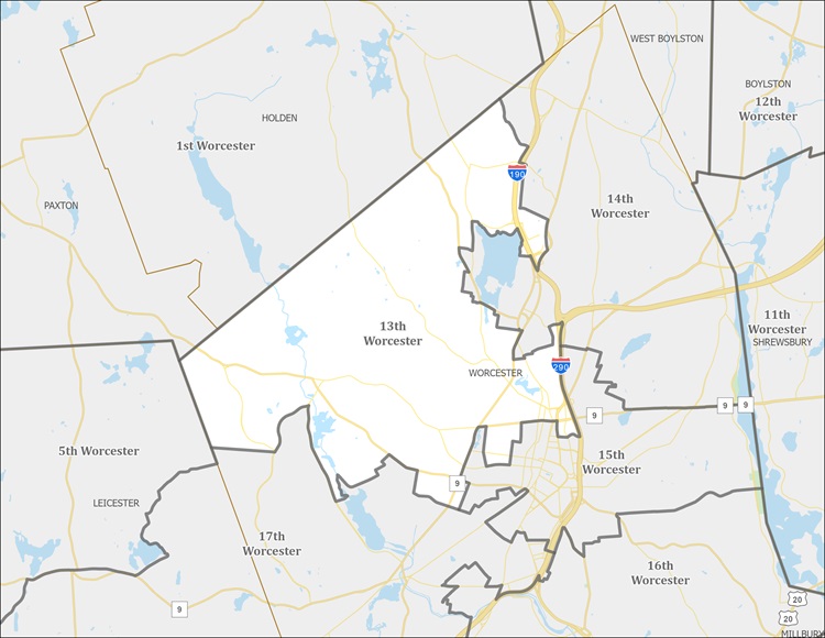 District Map of 13th Worcester