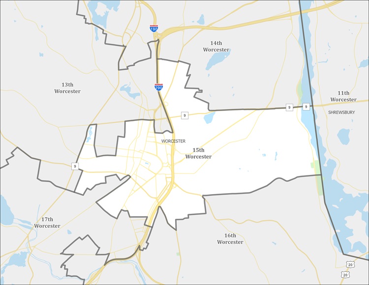 District Map of 15th Worcester