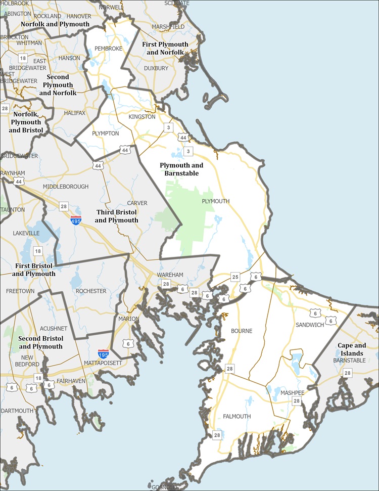District Map of Plymouth and Barnstable