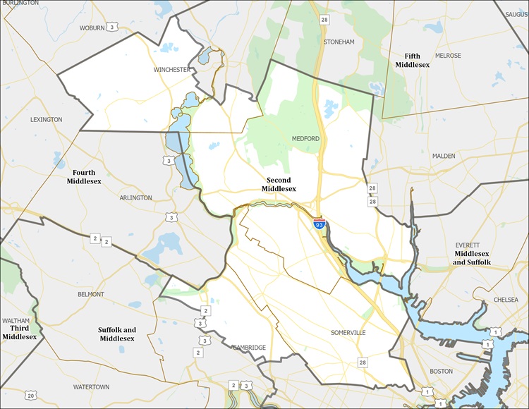 District Map of Second Middlesex