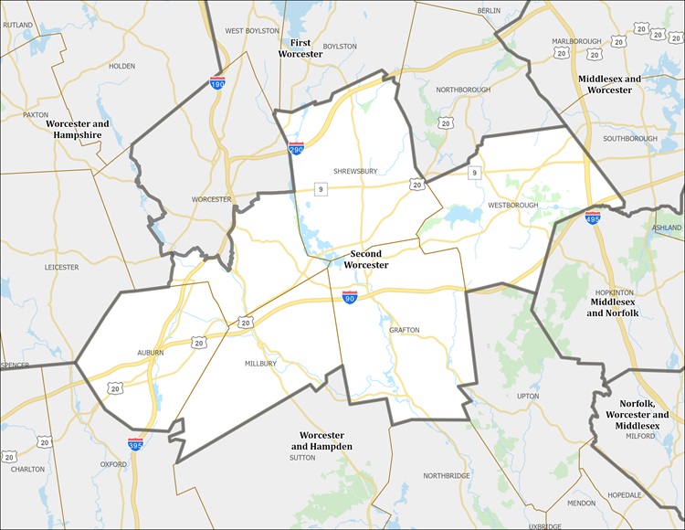 District Map of Second Worcester