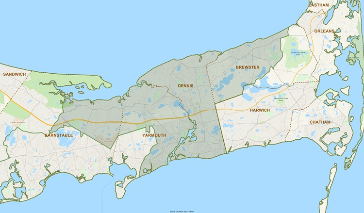 District Map of 1st Barnstable