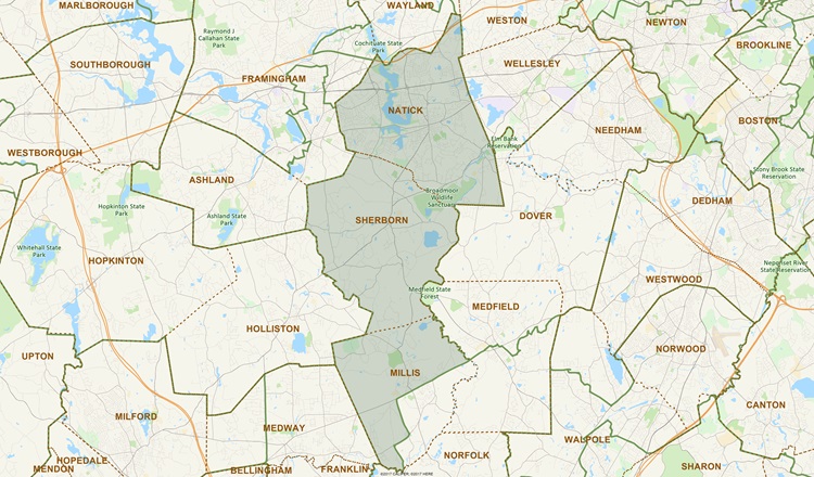 District Map of 5th Middlesex