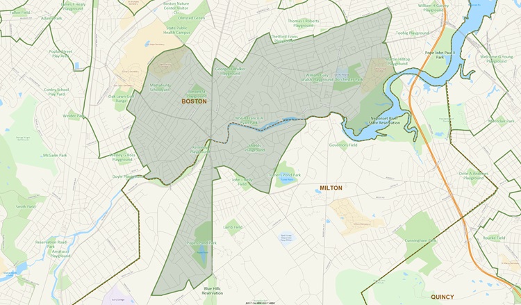 District Map of 12th Suffolk