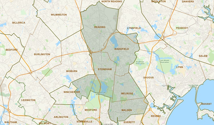 District Map of Fifth Middlesex