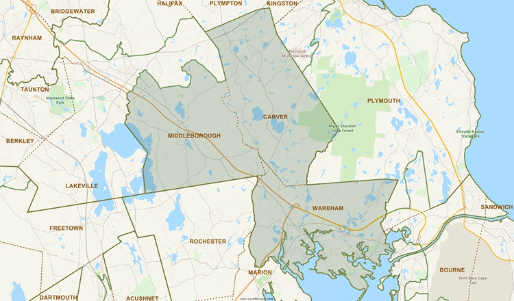 District Map of 2nd Plymouth