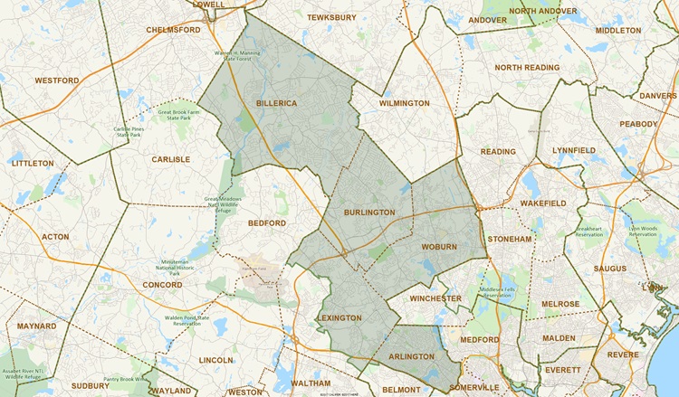 District Map of Fourth Middlesex