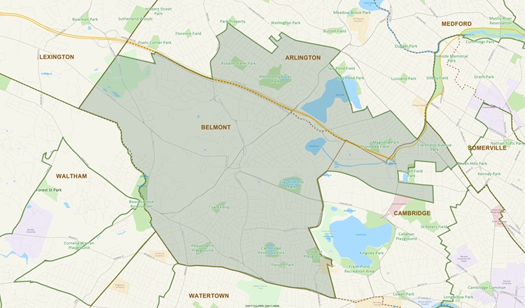 District Map of 24th Middlesex