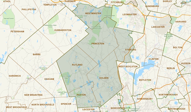 District Map of 1st Worcester