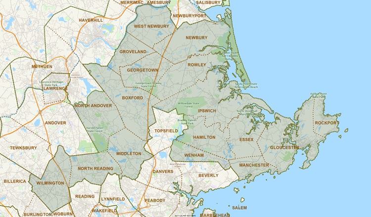 District Map of First Essex and Middlesex
