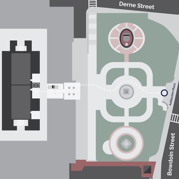 An animated map showing the route to this location