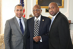 Rep. Holmes with Governor Patrick