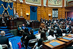 Thumbnail for House Speaker DeLeo welcomes high school students to the State House