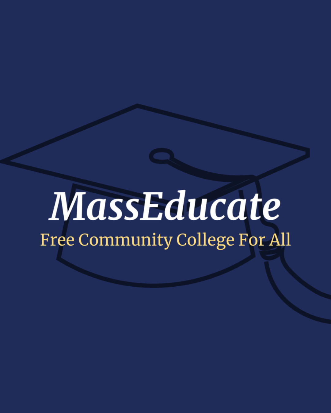 Image of graduation cap and MassEducate logo
