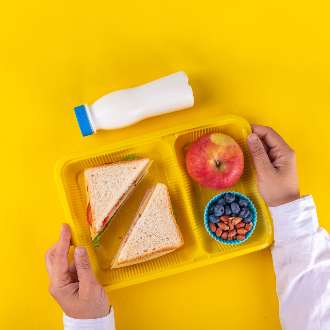 A meal tray with healthy food options