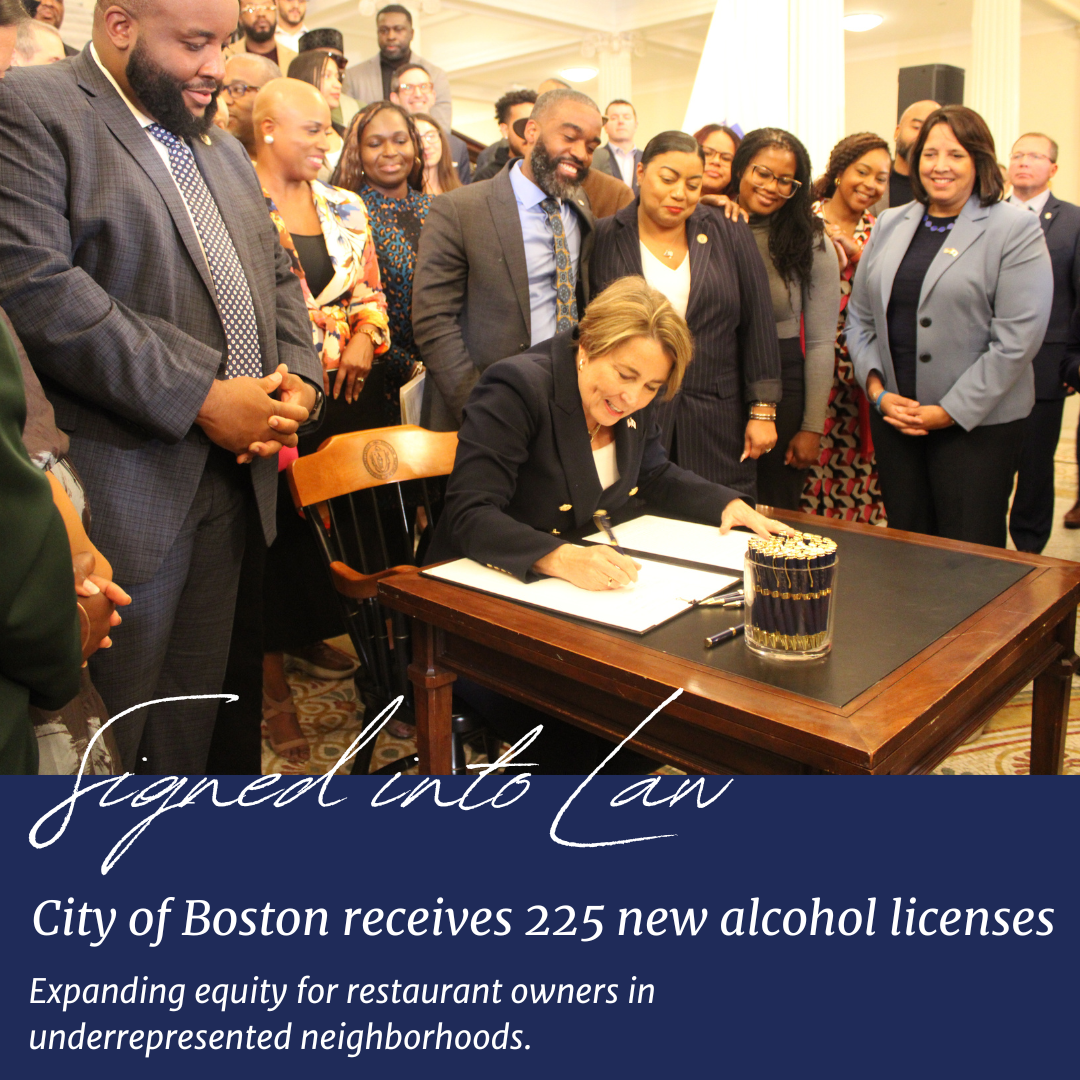 Signed into Law - City of Boston receives 225 new alcohol licenses