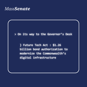 > FUTURE TECH ACT } $1.23 billion bond authorization to modernize the Commonwealth's digital infrastructure