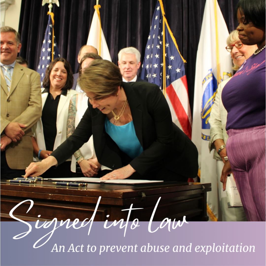Signed Into Law: An Act to prevent abuse and exploitation